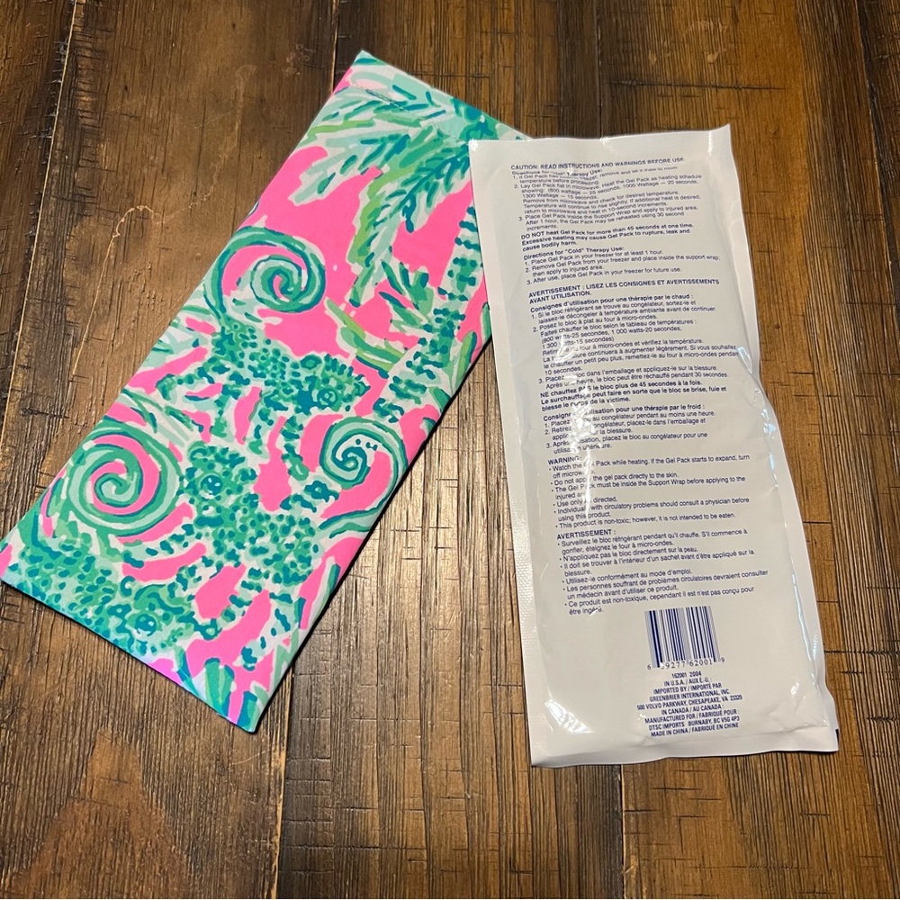 Hot or Cold Gel Pack with washable Pink and Green Monkey & Palm Tree Print Cover